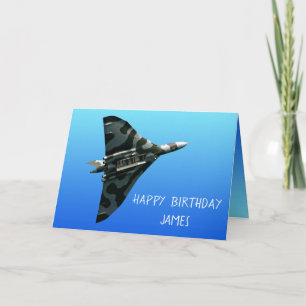 Tarjeta Avro Vulcan Happy Birthday personalizado