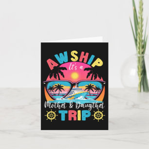 Tarjeta Aw Barco Su Madre & Daughter Trip Retro Summe
