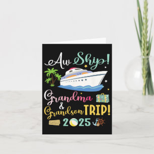 Tarjeta Aw Cruise Ship Grandma And Grandson Trip 2025 Fami