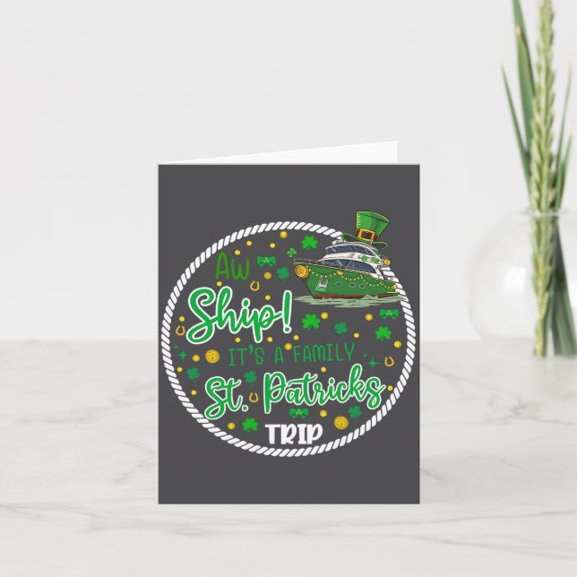 Tarjeta Aw It's A Saint Partrick Cruise Trip Family Reunio (Anverso)