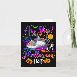 Tarjeta Aw Ship Halloween Trip Family Cruising Creise Crei
