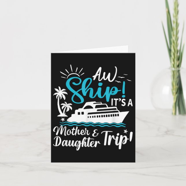 Tarjeta Aw Ship It A Mother And Daughter Triise Fami (Anverso)