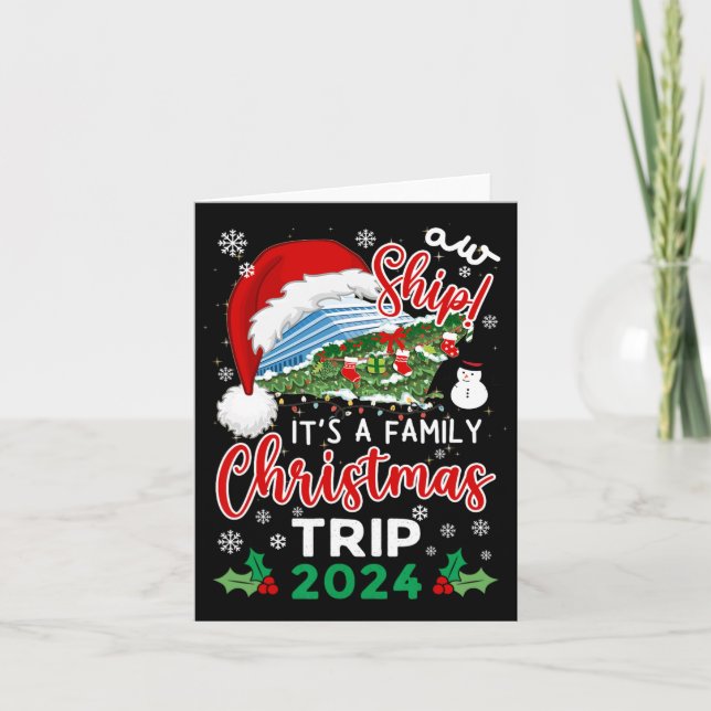 Tarjeta Aw Ship it a Navidades crucero familia 2024 M (Anverso)