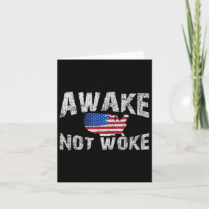 Tarjeta Awake but Not Woke Usa 4 De Julio Patriotas Americ