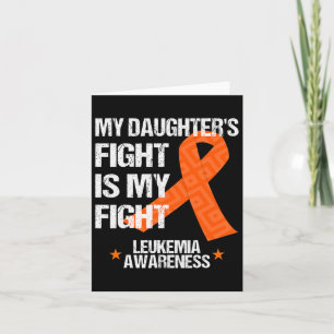 Tarjeta Awareness Daughter Fight Naranja Ribbon Gift