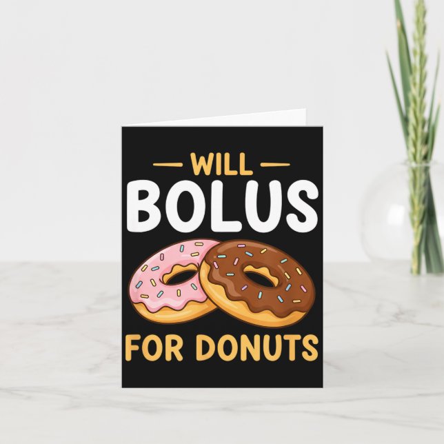 Tarjeta Awareness Will Bolus For Donuts, Diabetes (t1d) Bo (Anverso)