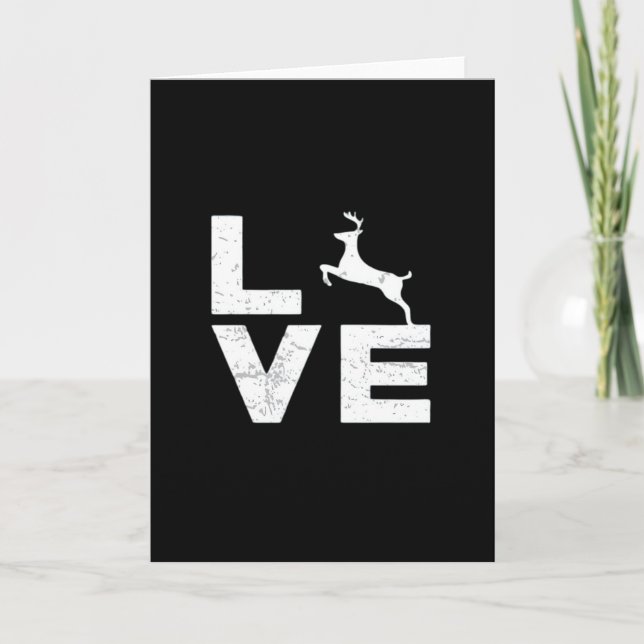 Tarjeta Awesome Deer Lover Trendy AestFolded Greeting Card (Anverso)