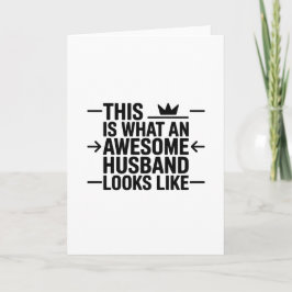 Tarjeta Awesome Husband Graphic Typography