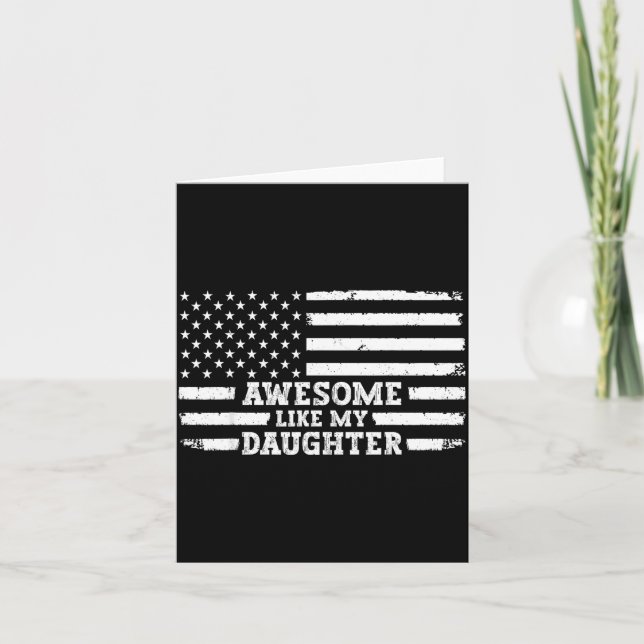 Tarjeta Awesome Like My Daughter Men Funny  (Anverso)