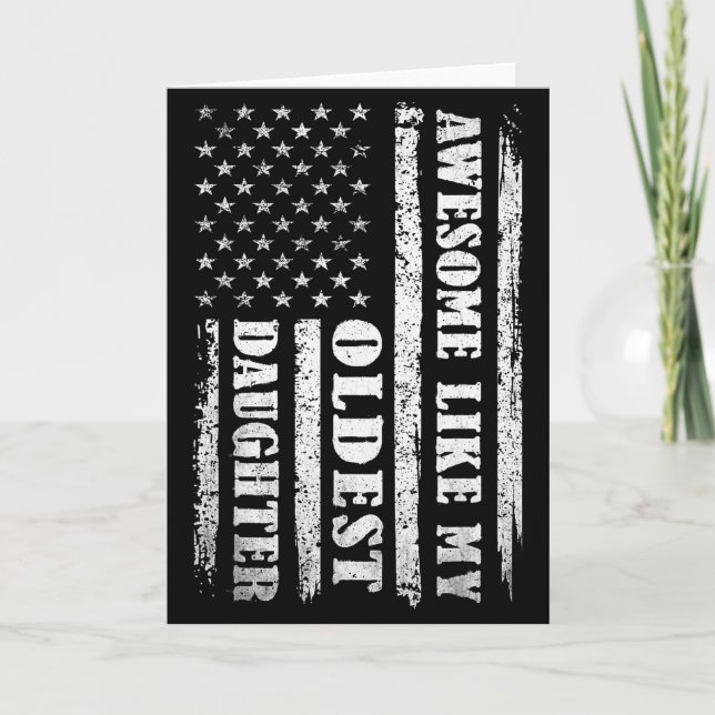 Tarjeta Awesome Like My Oldest Daughter Men Funny For Dad  (Anverso)