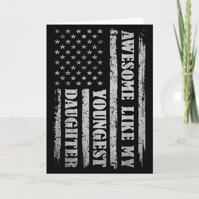 Tarjeta Awesome Like My Youngest Daughter Men Funny For Da (Anverso)