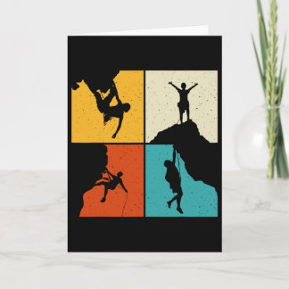 Tarjeta Awesome Rock Climbing Retro Mountain Climber Hiker