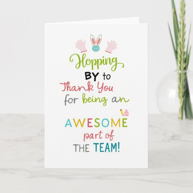 Tarjeta Awesome Thanks Team Card (Anverso)