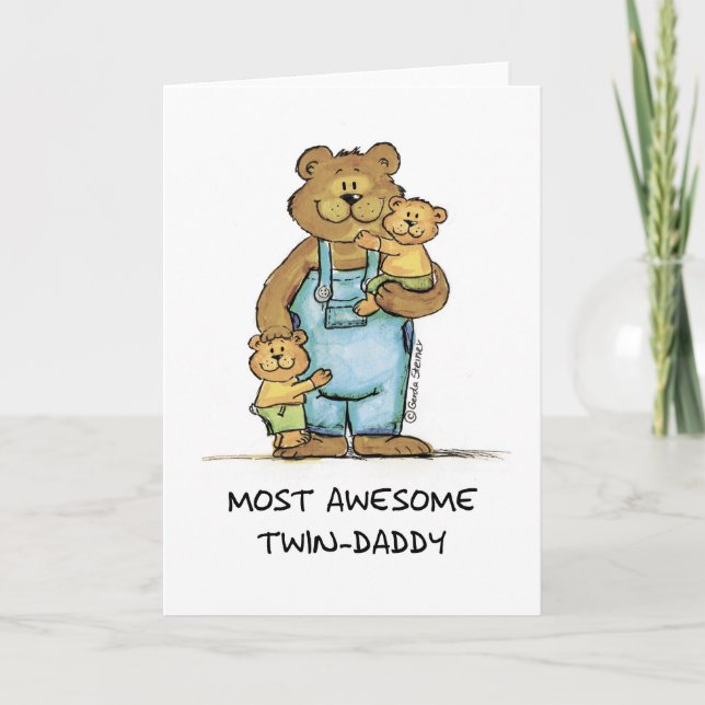 Tarjeta Awesome Twin Daddy (Anverso)