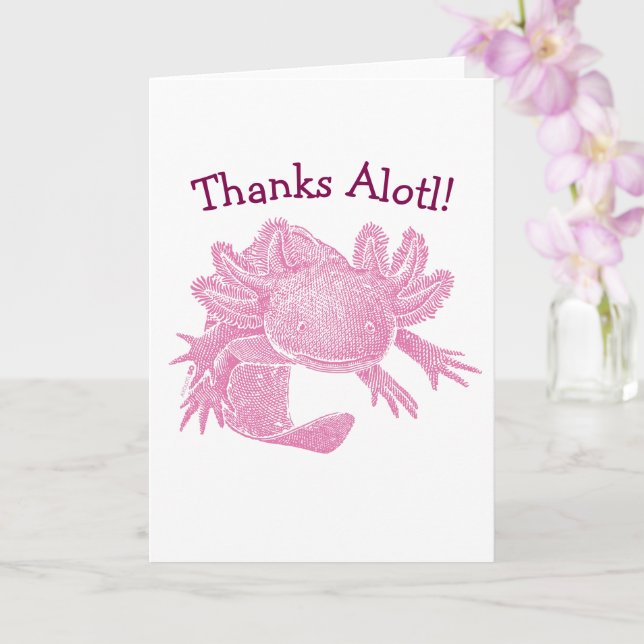 Tarjeta Axolotl Card - Thanks Alotl! - PINK (Orquídea)