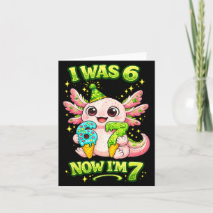 Tarjeta Axolotl cumplió 6 7 años 67 meme divertido seis si