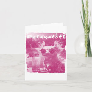 Tarjeta Axolotl De Relaxalotl Rosa