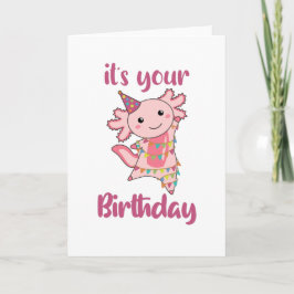 Tarjeta Axolotl Desea Feliz Cumpleaños A Usted Axolotls
