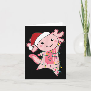 Tarjeta Axolotl Navidades Navidades de la luz de hadas Axo