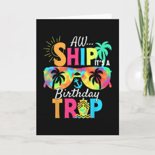 Tarjeta Ay Barco Es Mi Cumpleaños Viaje Crucero Vacaciones