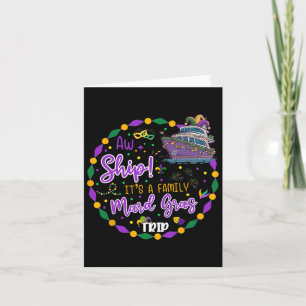 Tarjeta Ay Barco Es Un Viaje De Crucero De Mardigras Famil