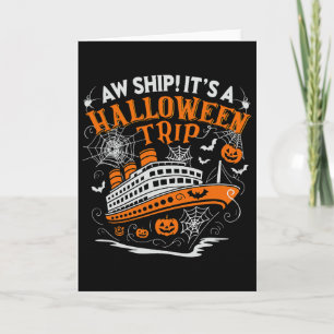 Tarjeta Ay Barco Es Un Viaje De Halloween Divertido Crucer