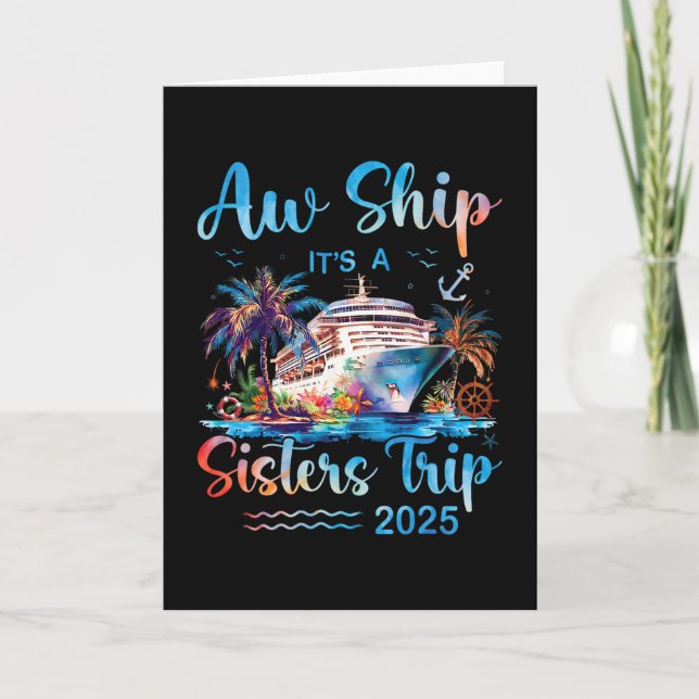 Tarjeta Ay Barco Es Un Viaje De Hermanas 2025 Ropa De Vaca (Anverso)