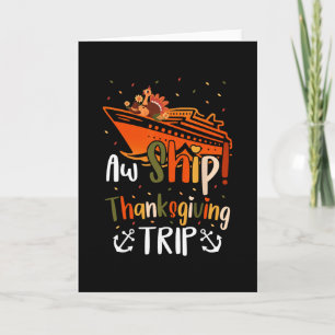 Tarjeta ¡Ay Barco! Viaje de Acción de Gracias para diversi