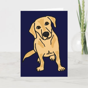 Tarjeta AY- labrador retriever amarillo Notecards o