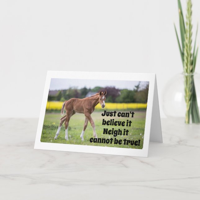 TARJETA AYER SOLO ERAN 12, DICE HORSE (Anverso)