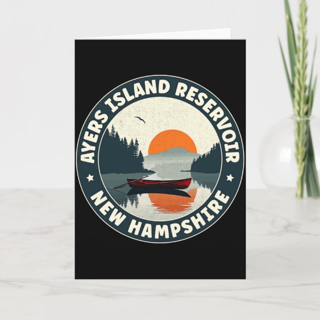 Tarjeta Ayers Island Reservoir New Hampshire T Shirt  (Anverso)