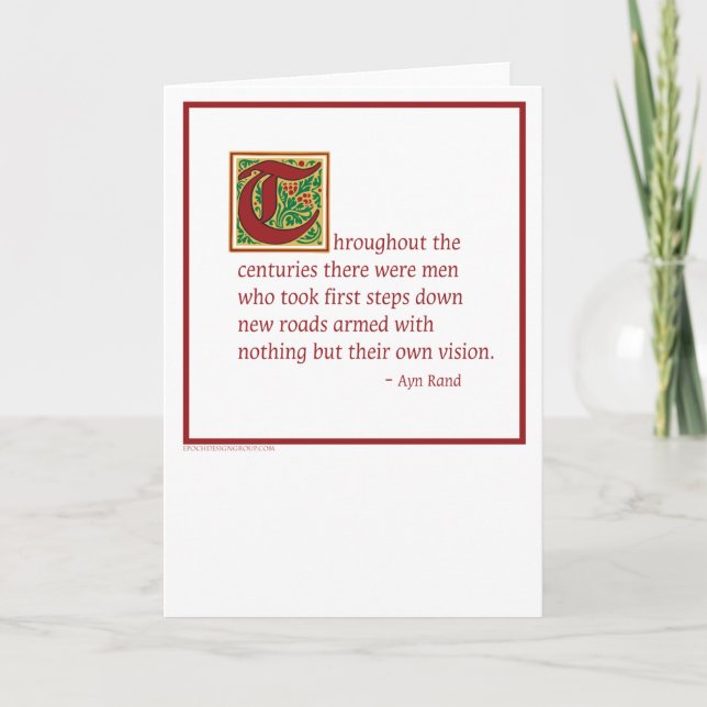 Tarjeta Ayn Rand (Anverso)