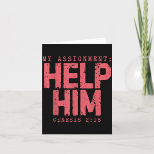 Tarjeta Ayuda de asignación Génesis 2_18 Fe cristiana
