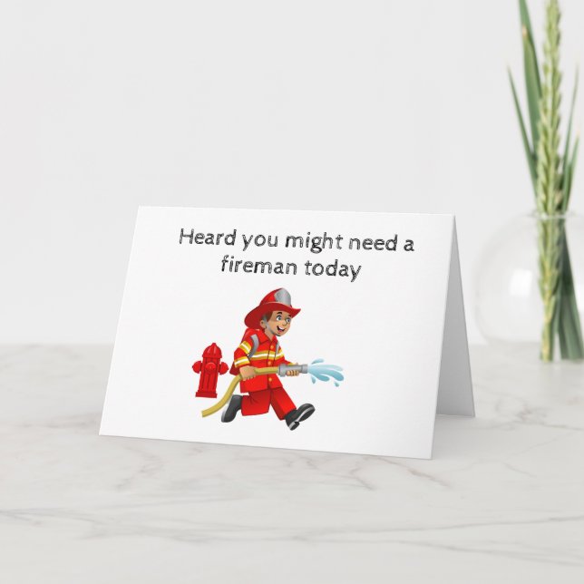 TARJETA AYUDA DE FIREMAN CON LAS VELAS *60* DEL CUMPLEAÑOS (Anverso)