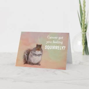 Tarjeta Ayuda para el cáncer de Chiste de ardilla