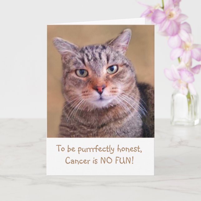 Tarjeta Ayuda para el cáncer de gatitos (Orquídea)