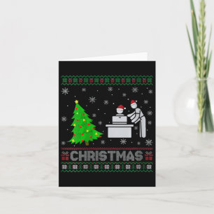 Tarjeta Ayudante personal de mujeres: árbol de navidad ilu