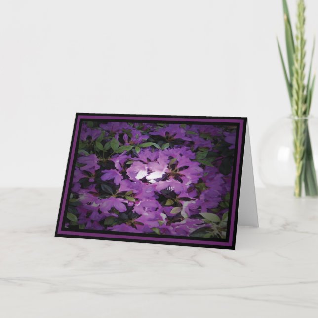 Tarjeta "Azalea" - Borde morado oscuro (Anverso)