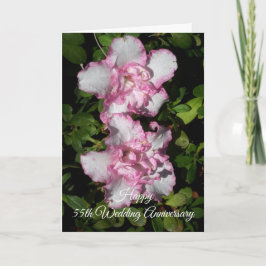 Tarjeta Azaleas Personalizado 55° Aniversario del Boda