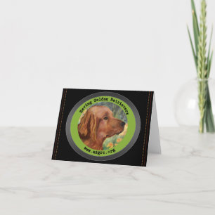 Tarjeta AZGRC que ahorra perros perdigueros de oro