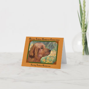Tarjeta AZGRC que ahorra perros perdigueros de oro