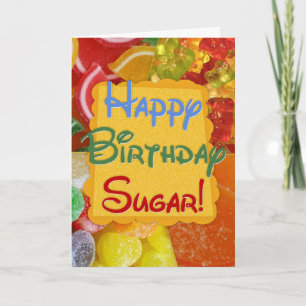 Tarjeta ¡Azúcar del feliz cumpleaños!