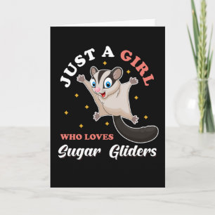 Tarjeta Azúcar Glider Cute Animales