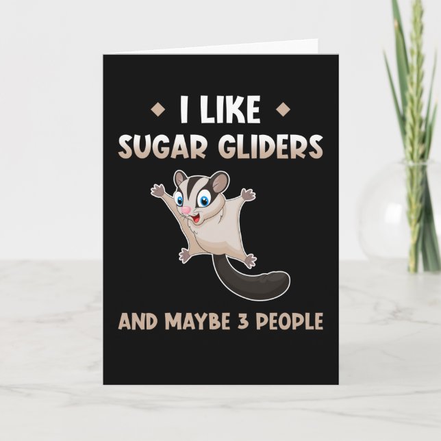Tarjeta Azúcar Glider Cute Animales (Anverso)
