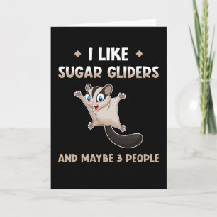 Tarjeta Azúcar Glider Cute Animales
