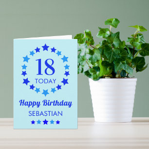 Tarjeta Azul 18 hoy o cualquier Personalizable de edad en