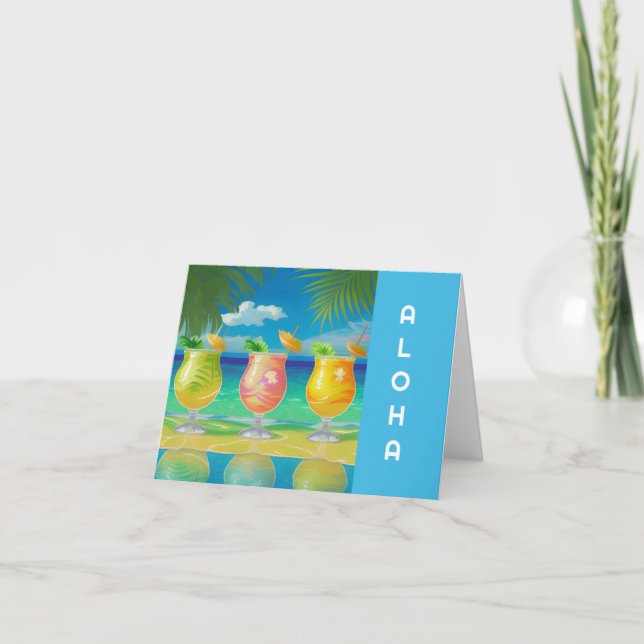 Tarjeta azul Cheer Cocktail (Anverso)