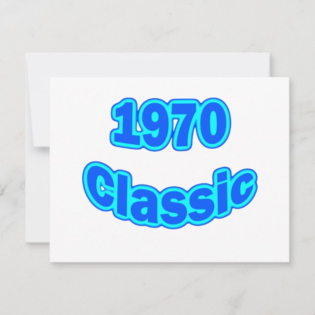Tarjeta Azul clásico de 1970 (Anverso)