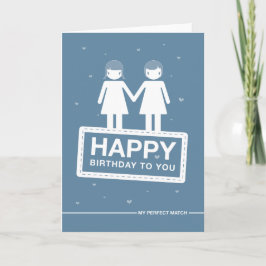 Tarjeta Azul | Coincidencia perfecta | Cumpleaños