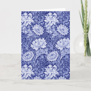 Tarjeta Azul crisantemo, William Morris